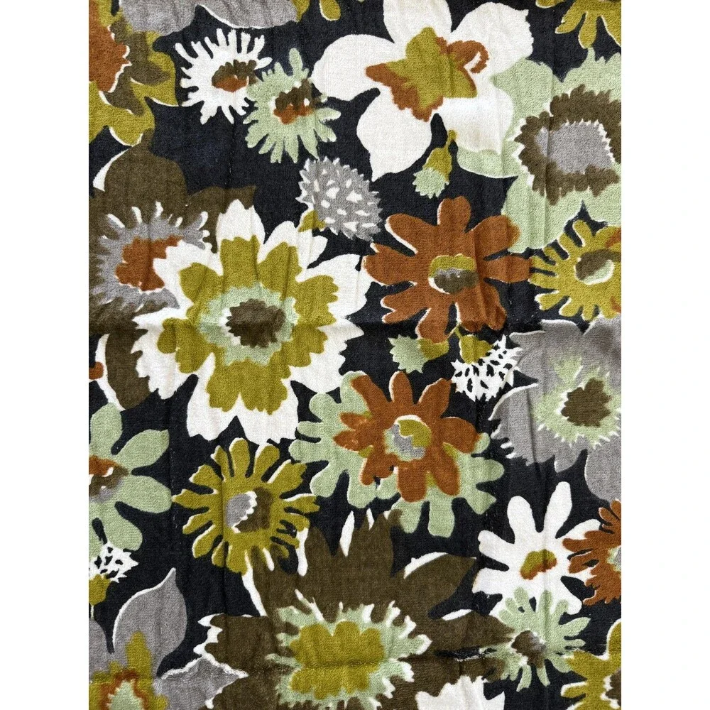 Vintage Exclusives By E E German Floral Bath Towel Fringe Pair 20x40 Cotton USA